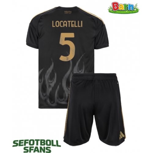 Juventus Manuel Locatelli #5 Tredjeställ Barn 2026-27 Kortärmad (+ Korta byxor)